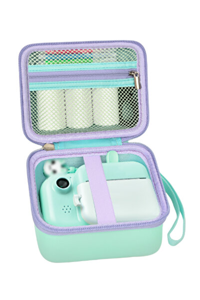 Choice حقيبة تخزين كاميرا الطباعة الفورية للأطفال باللون الأخضر الفاتح - متوا...