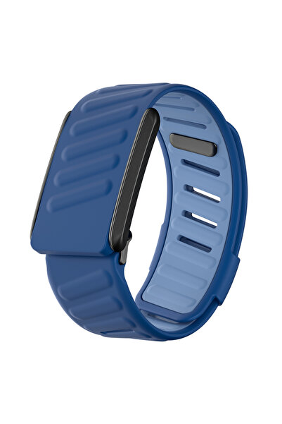 Choice سوار معصم WHOOP SportFlex أزرق 4.0، مصنوع من السيليكون الناعم الملمس، مقاوم للماء والعرق، متوافق مع الإصدار 4.0