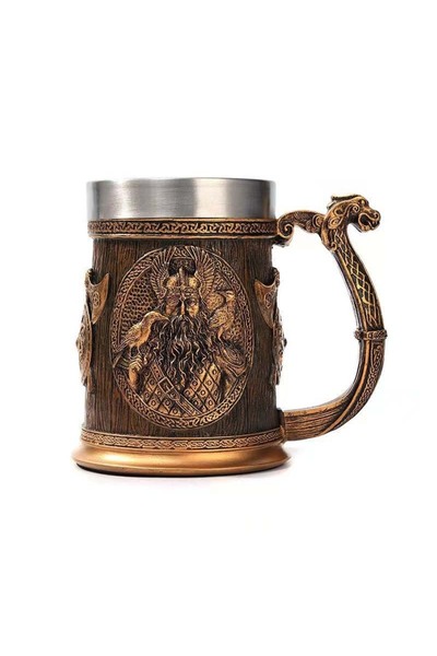 Choice 600ml 1PCs 3D Viking Coffee Beer Mugs Personalized Original Stainless Steel Mug Warrior Beer Steins