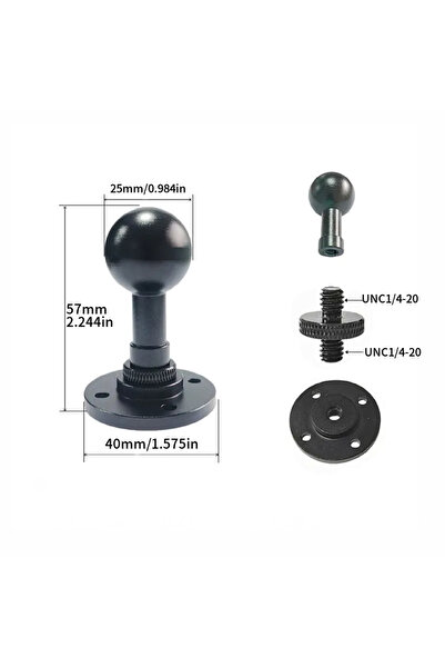 Choice 1 قطعة 25 صمولة 1 4 40 قاعدة 17/25 رأس كروي 40 مم قاعدة محول مشبك سلسل...