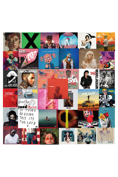 Choice ملصقات ألبومات موسيقية متعددة الألوان، 55 قطعة، ملصقات يدوية، ملصقات س...