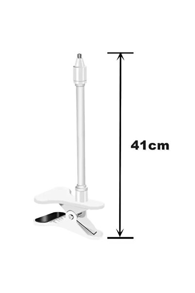 Choice أبيض - حامل شاشة أطفال عالمي قابل للانحناء مقاس 41 سم/25 سم، مشبك دعم ...