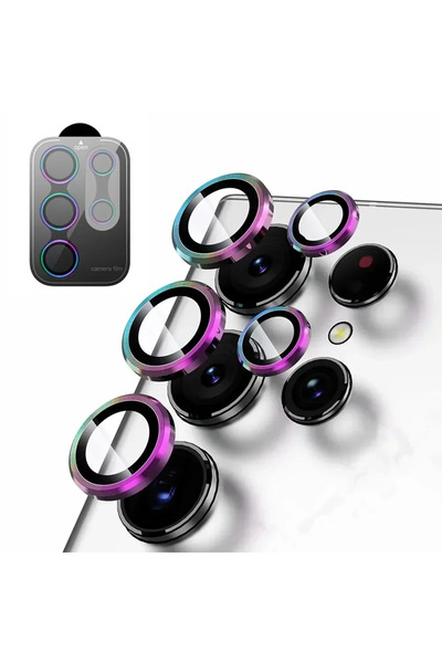 Choice For S22 UItra Colorful A For Samsung Galaxy S24 S25 Ultra S24+ S23 PLUS Diamond Camera Lens Protecto