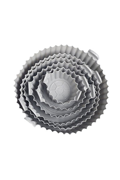 HUXUAN سلة سيليكون رمادية قابلة لإعادة الاستخدام لصينية خبز الفرن لقلاية الهواء، قالب سيليكون للبيتزا المقلية