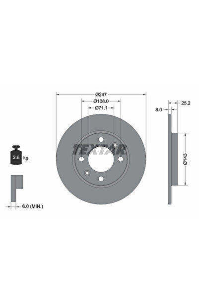 Krieger Disc Frana Citroen Saxo/Xsara/Zx Peugeot 106 2/206/306