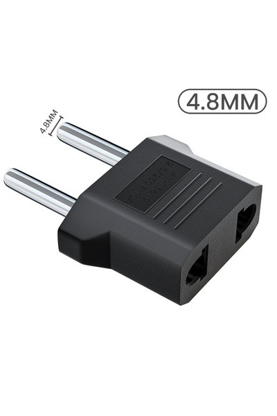 Choice 3pcs 4.8mm Black 3/5/10Pcs European Euro EU Plug to US USA Plug Socket Travel Charger Converter Adap