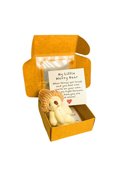 VAKIND ب دب صغير مصنوع يدويًا دب صغير في صندوق دببة قلقي الصغيرة دببة جيب صغي...