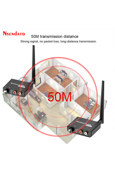 Choice محول موسيقى لاسلكي رقمي 2.4 جيجاهرتز، مجموعة إرسال واستقبال صوت لاسلكي 50 متر مع منفذ 3.5...
