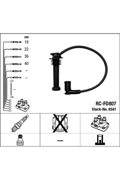 NGK Set Cablaj Aprinder Ford C-Max 2/Fiesta 4/Fiesta 5 Mazda 2