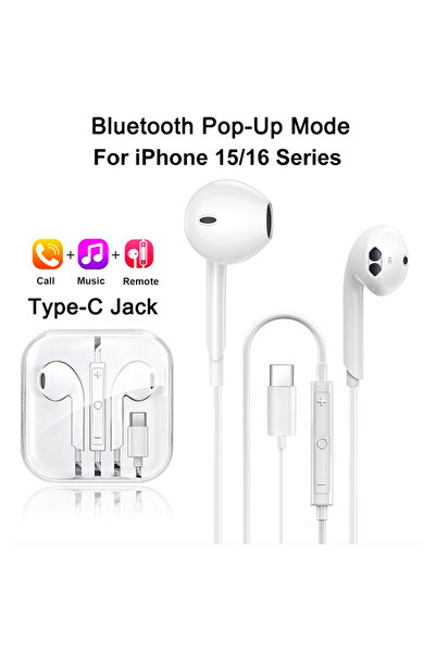 Choice سماعات رأس أصلية بتصميم سلسلة 15 16 لهاتف Apple iPhone 16 15 14 13 12 ...