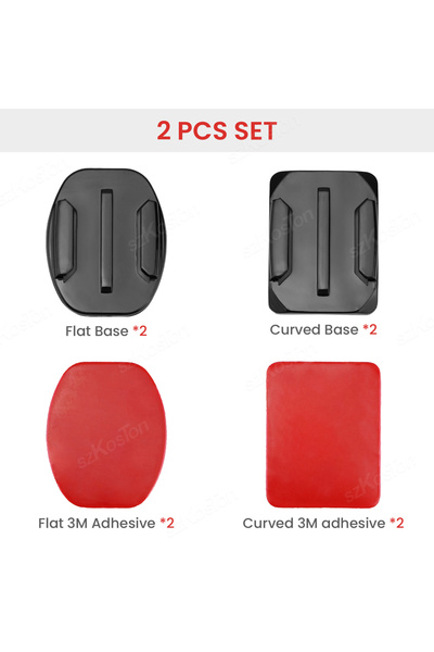 Choice حامل لاصق مسطح منحني باللون الأسود عالمي لكاميرا GoPro 13 12 11 10 Ins...