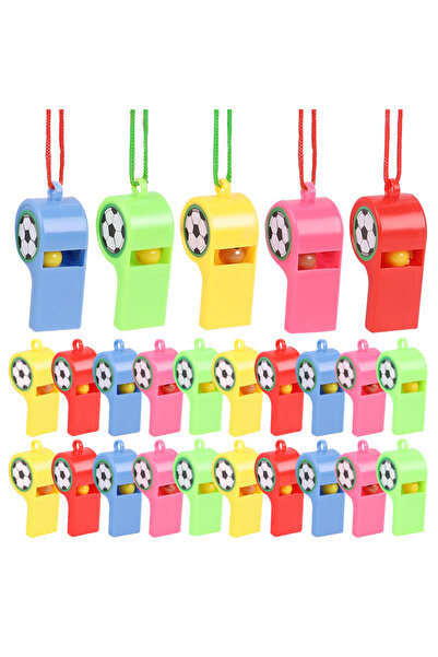 Choice 24 قطعة من صفارات كرة القدم الملونة للأطفال، هدايا حفلات أعياد الميلاد...