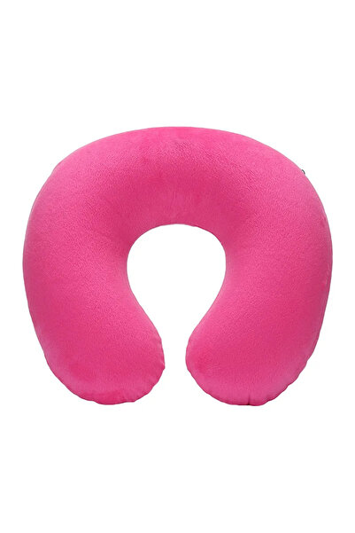 Choice rose red A 1/3/4Pcs Travel Pillow Car Air Flight Office Inflatable Neck Pillow Short Plush Cover PVC
