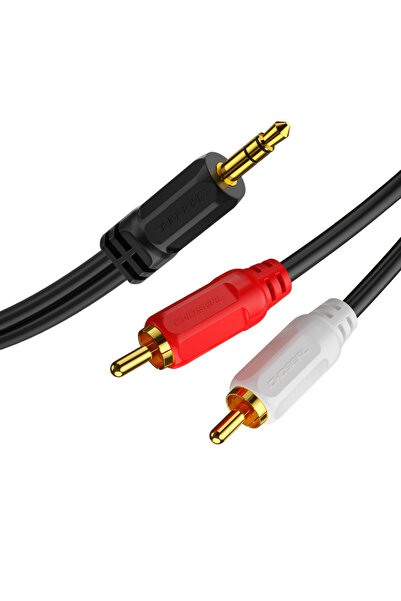 Choice 1m black CHOSEAL 2RCA 3.5mm Jack Cable RCA Audio AUX Cables for Home Theater DVD TV Amplifier RCA to