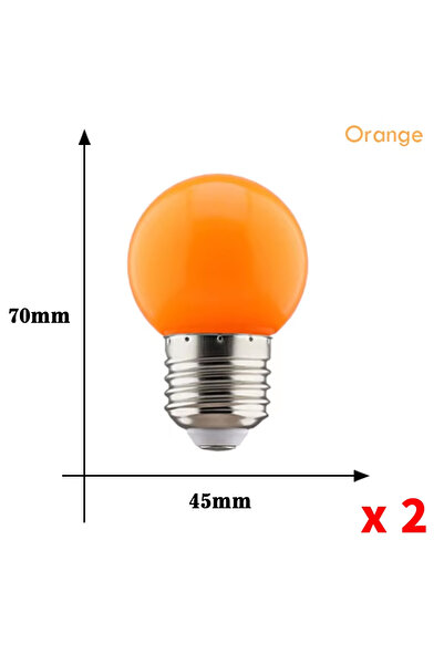 Parkson لا E27 220 فولت برتقالي 2 قطعة مصباح LED ملون لمبات إضاءة G45 E27 220...