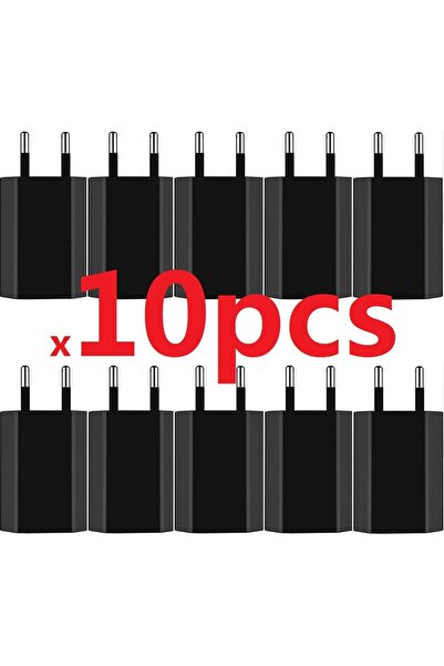 Choice شاحن حائط USB عالمي 5 فولت 1 أمبير من NNBILI، 10 قطع، أسود، EU، لهاتف ...