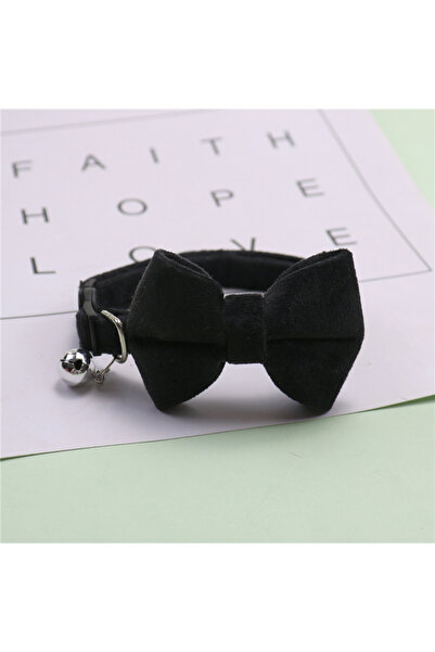 Choice black Velvet Cat Collar Solid Color Bowknot Puppy Chihuahua Collars wi...