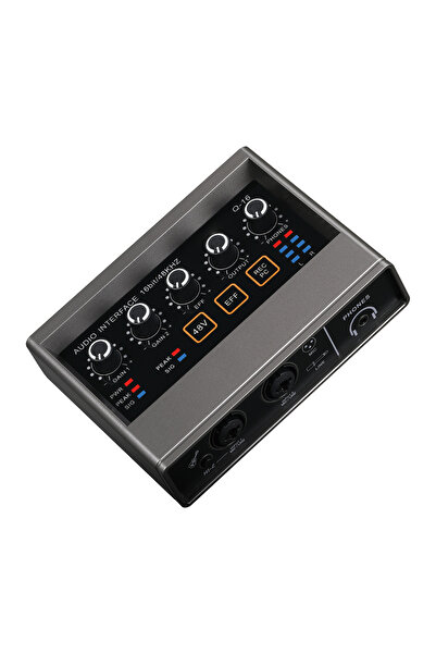 Choice واجهة صوت Q-16 شريحة 16 بت/48 كيلو هرتز واجهة USB 2.0 لأجهزة Mac والكمبيوتر الشخصي وواجهة موسيقى مع فانت 48 فولت
