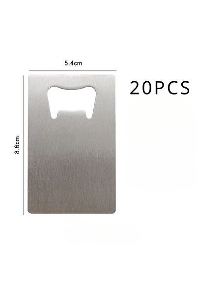 Choice Silver 20PCS 10/20Pcs Stainless Steel Beer Bottle Opener for Wallet and Pocket Restaurant/Bar DIY Ca