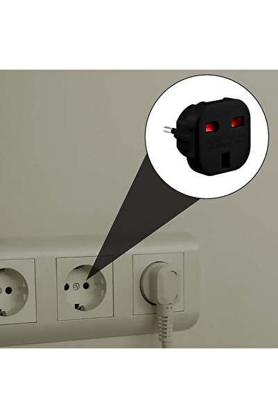 Choice EU Plug black-1pc 2pcs/1pc UK to European Plug Adapter Converter For Travelling To Italy Cape Verde