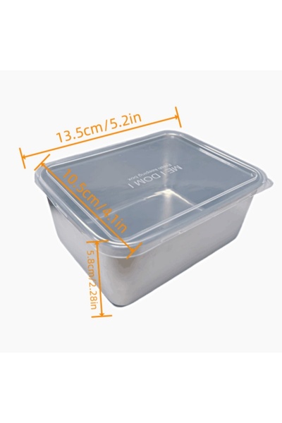 Choice 2pcs Thickened Square Plate Stainless Steel Rectangular Food Storage Pan With Lid Commercial Dish Tr
