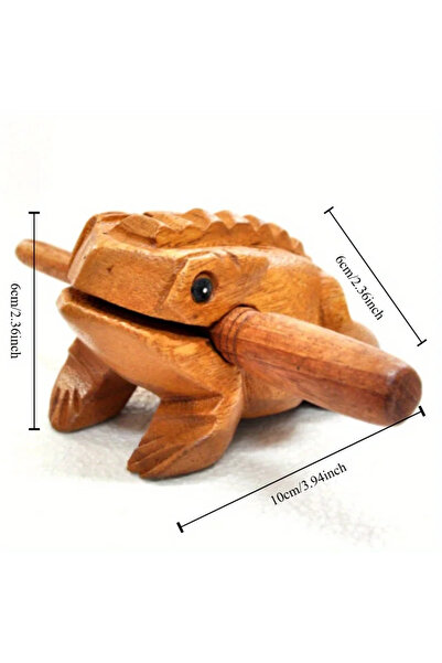 Choice 3 1 قطعة زينة نحت الخشب على شكل ضفدع تايلاندي منحوت يدويًا ألعاب صوتية...