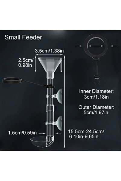 Choice وحدة تغذية أسماك حوض السمك الأكريليك الصغيرة أنبوب شفاف تلسكوبي متعدد ...