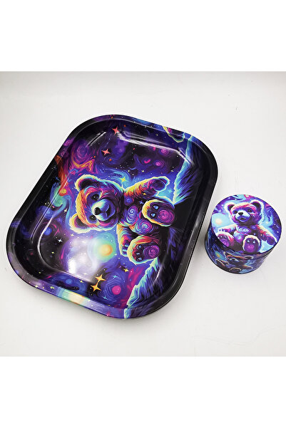 Choice Lucky Tree Herb Grinder With Rolling Tray 180*140MM Tobacco Smoke Roller 50MM Grinder 4 layers Kit B