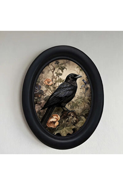 Choice black 1 Piece, 3D Crow among Flowers Vintage Animal Wall Art - Wooden ...