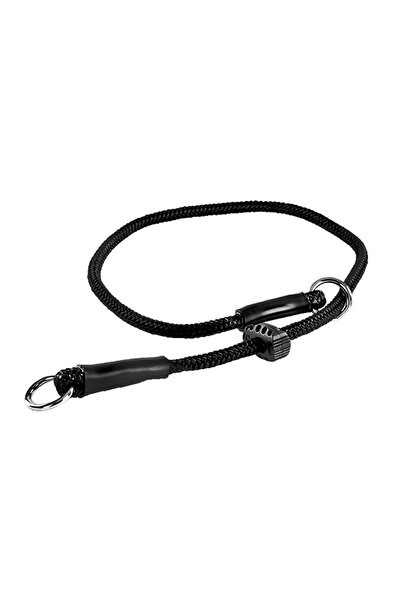 Choice M 50CM BLACK Traction Rope Gear Choke Collar For Dog Training Handmade of Cord with Limiter Waterpro