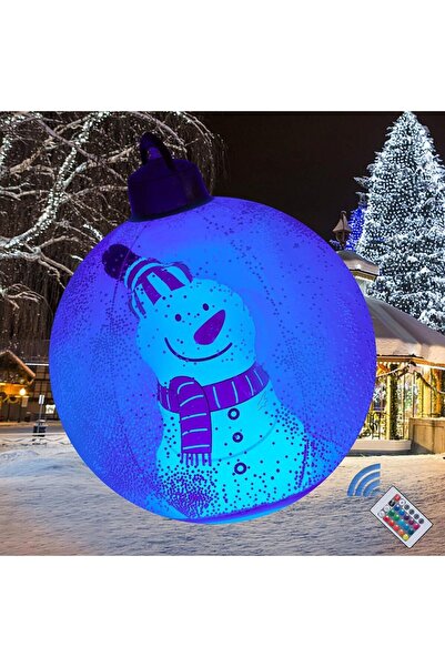 Choice كرة عيد الميلاد العملاقة القابلة للنفخ الشفافة مقاس 60 سم، زينة عيد ال...