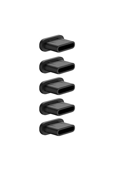 Choice سدادات غبار سيليكون Black-5X من النوع C واقي منفذ الشحن غطاء سدادة لحم...