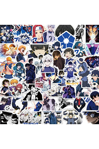 Choice 50 قطعة من ملصقات كرة القدم الزرقاء المقاومة للماء بتصميم جرافيتي ورسو...