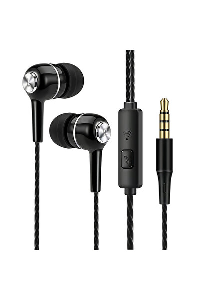 Choice سماعة أذن سلكية سوداء مقاس 3.5 مم داخل الأذن، سماعات أذن عالية الدقة و...