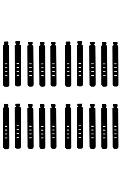 Choice أسود - 20 قطعة من 20 قطعة من منظم كابلات البيانات من السيليكون، لفافات كابلات سماعات الرأس، أربطة أسلاك للوحة مفاتيح الماوس الكهربائية