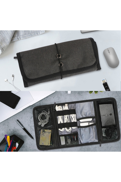 Choice Black Electronic Organizer Accessories Case Portable Digital Storage Bag Travel Cable Organizer Bag