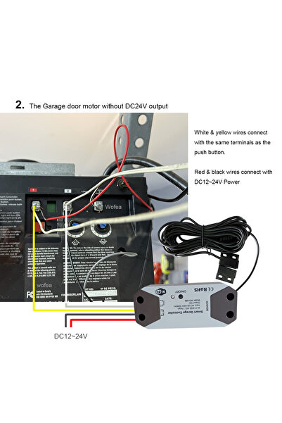 Choice Power DC12V 24V Wofea WiFi Smart Garage Door Opener Controller DC12/DC24V Works with Alexa Google H