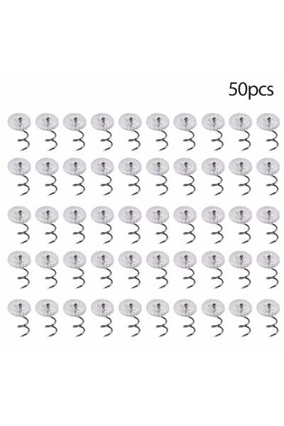 Choice4 شكل دائري 50 قطعة MIUSIE 40/50/100 قطعة مسمار حلزوني شفاف ملاءة سرير ...