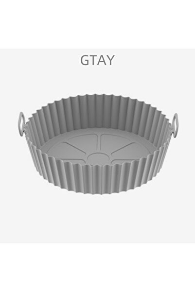 Choice سلة سيليكون رمادية قطعة واحدة لمقلاة الهواء، حاوية قابلة لإعادة الاستخ...