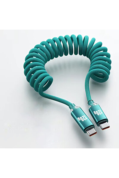 Choice 1 متر C-C أخضر NNBILI 120 واط سيارة من النوع C إلى USB C شحن سريع لأجهزة iPhone 17 16 USB A إلى النوع C Spring T