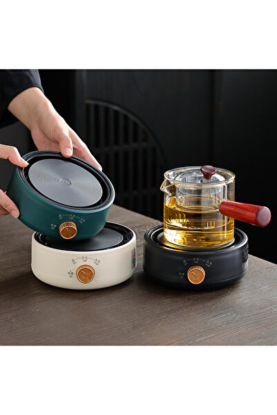 Choice موقد تسخين كهربائي صغير من السيراميك يعمل بالأشعة تحت الحمراء من EU WHITE، غلاية مياه وحليب وسخان قهوة وموكا