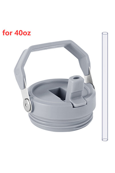 Choice رمادي لكوب 40 أونصة 1/2 قطعة غطاء قش قابل للاستبدال لكوب ستانلي 20/30/...
