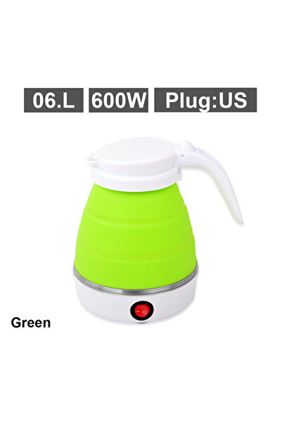 Choice غلاية كهربائية صغيرة قابلة للطي من Green-US بسعة 0.6 لتر، غلاية كهربائ...