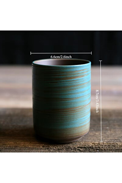 Choice كوب قهوة سيراميك آسيوي عتيق، سعة 210-350 مل، مصنوع من الخزف الحجري الأ...