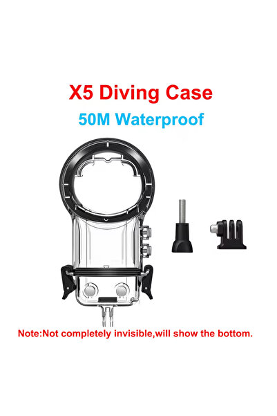 Choice جراب عادي لكاميرا Insta360 X5 جراب غوص غير مرئي لكاميرا Insta360 X5 جراب مقاوم للماء حتى عمق 60 مترًا