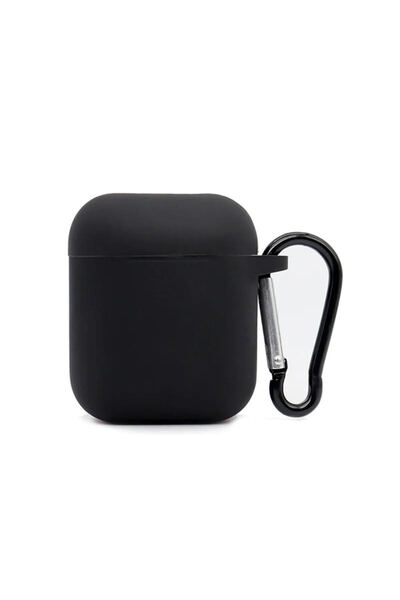 Choice جراب أسود من السيليكون لسماعات Airpods pro 2، جراب واقٍ لسماعات Airpods 1/2 اللاسلكية بتقنية البلوتوث F