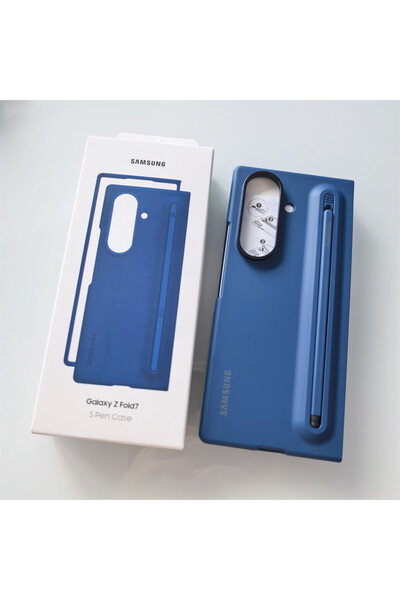 Samsung جراب هاتف Z Fold 7 الأزرق الجديد Z Fold 7 5G Slim S Pen مع قلم S Pen،...