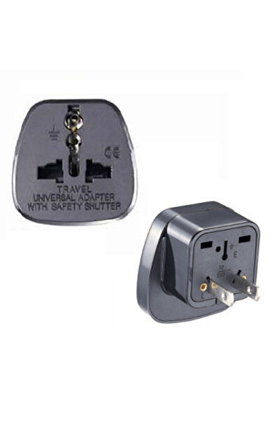Choice محول قابس أسود من النوع B ثنائي السنون عالمي CE أمريكا أوروبي Kr AU EU...
