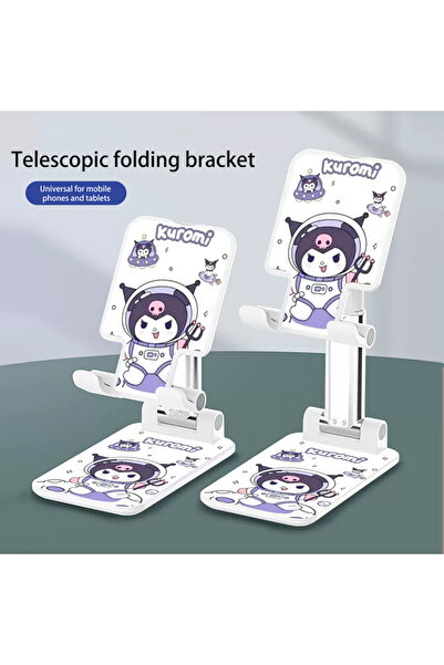 SANRIO Space Kuromi Kuromi Desk Mobile Phone Holder Stand For IPhone IPad Adjustable Desktop Tablet