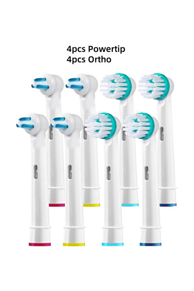 Choice1 8 قطع متنوعة 4/8/16 قطعة رؤوس فرشاة بديلة لتنظيف الأسنان بين الأسنان ...